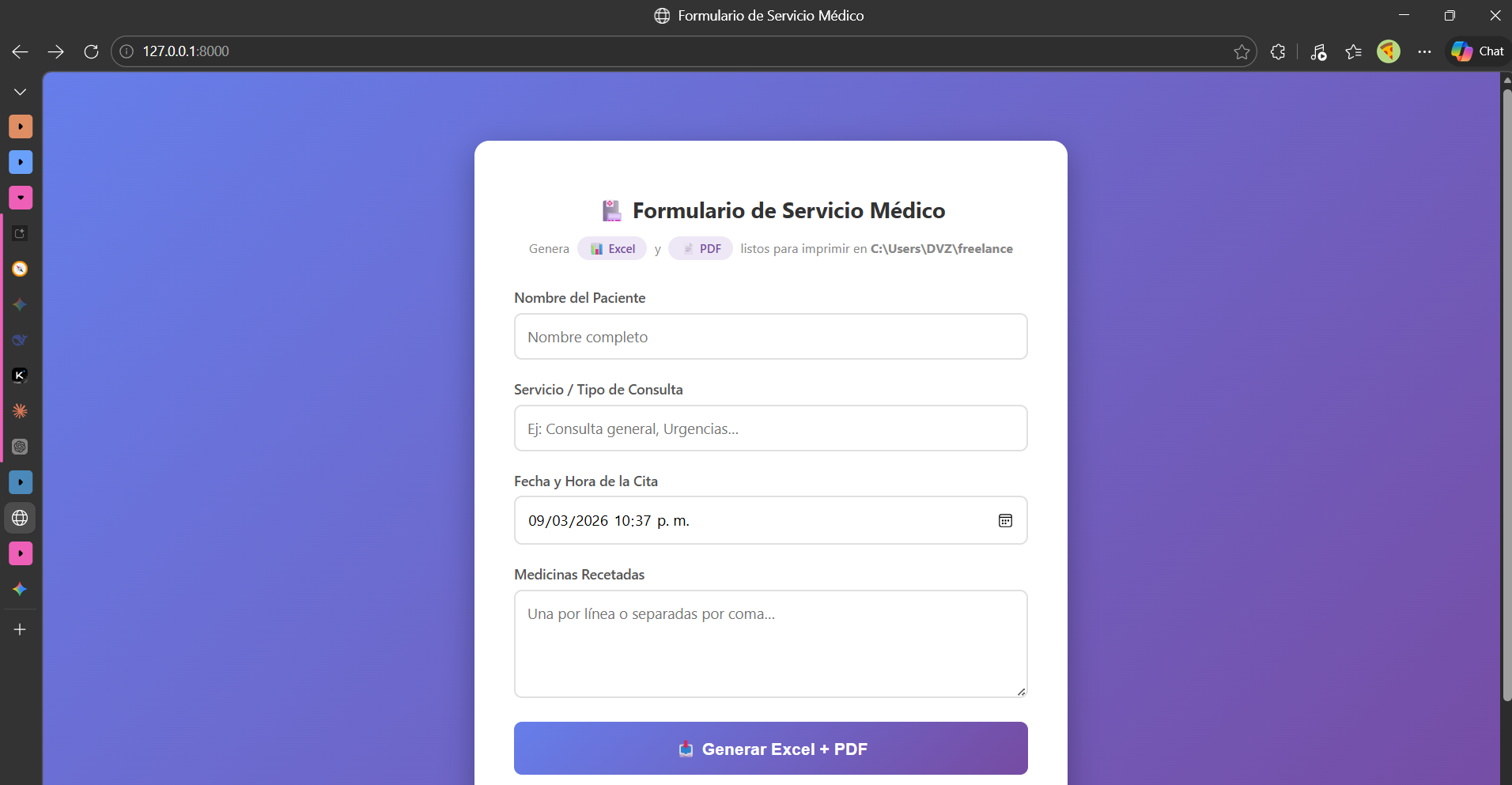 Formulario Médico