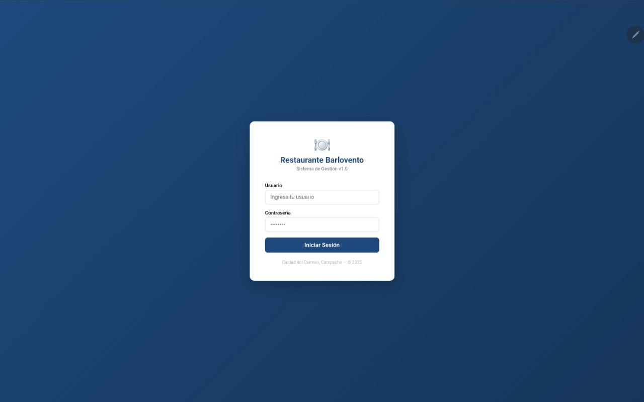 Barlovento — Sistema de Gestión para Restaurante