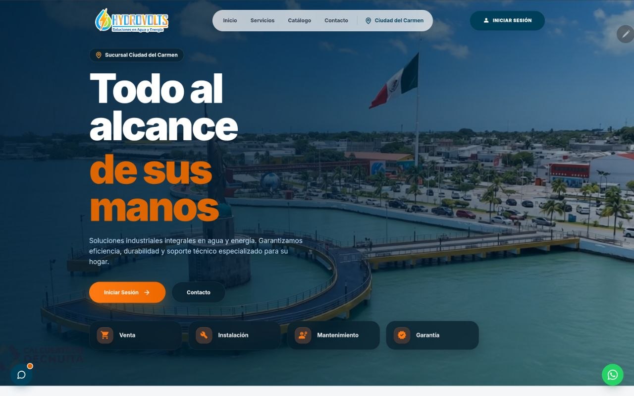 Hydrovolts — Plataforma Web + Panel Operativo
